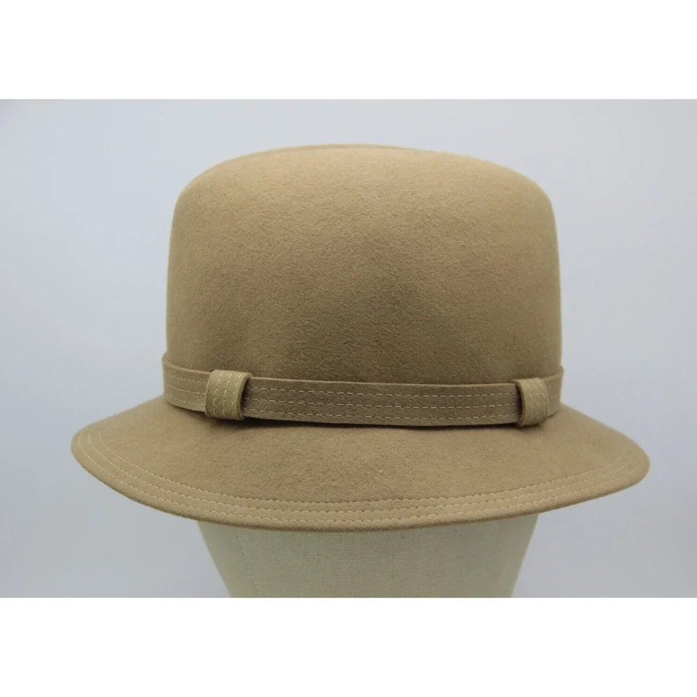 Cappagallo Vintage 100% Wool Felt Fedora Hat Women's Beige